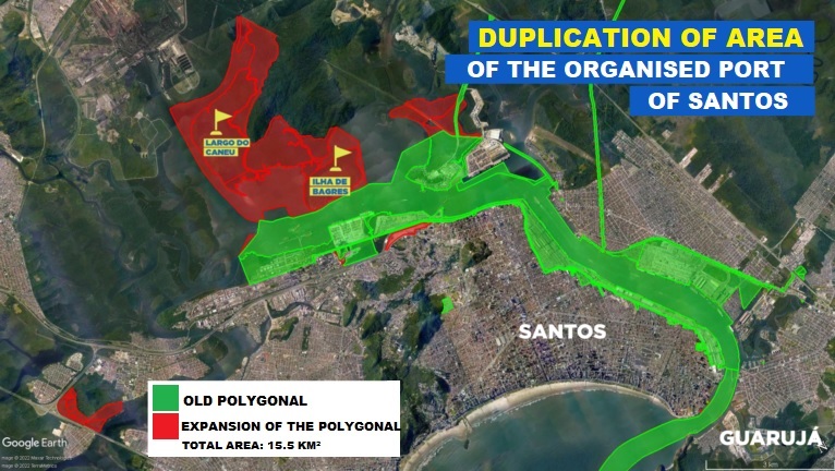 Duplication of Santos port polygonals