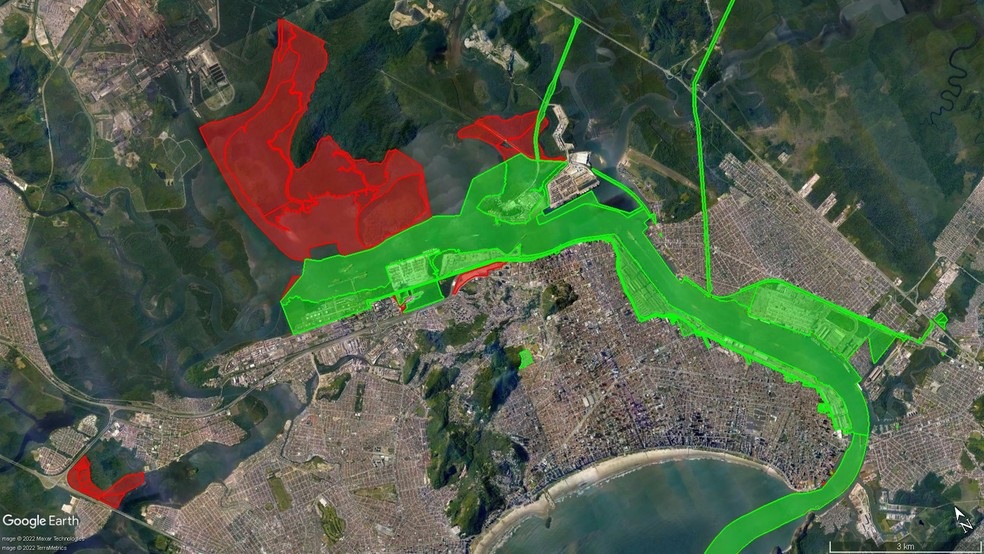 Duplication of Santos port polygonals