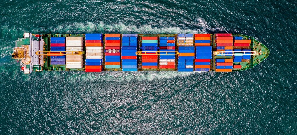 Containership sailing