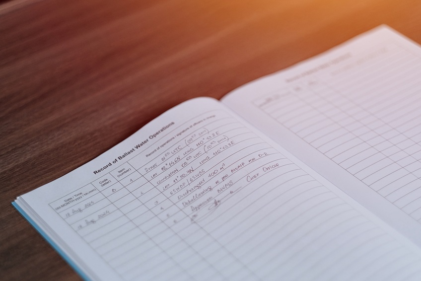 Ballast water record book